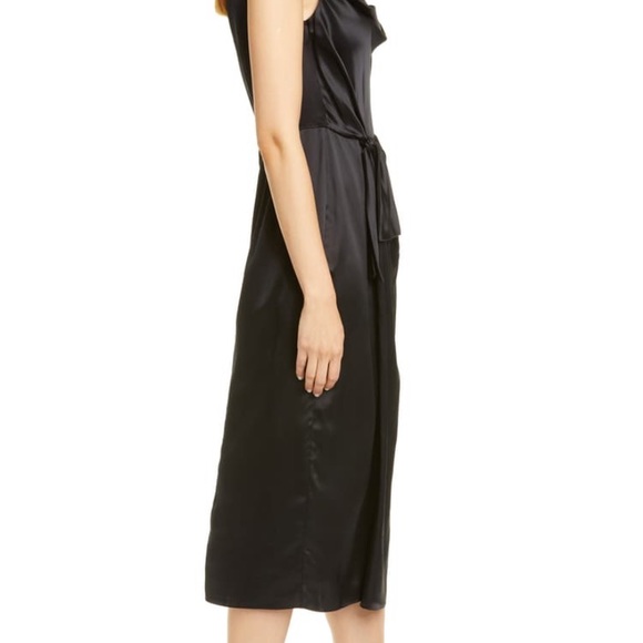 Saloni Giselle draped satin midi dress - Picture 3 of 7
